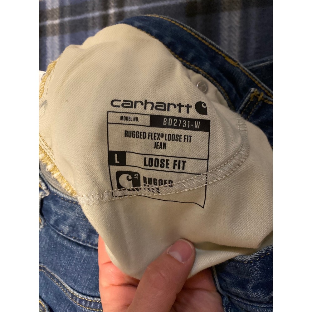 Carhartt Rugged Flex Loose Fit Jeans Womens 2 Regular Medium Wash BD2731-W - Picture 3 of 7